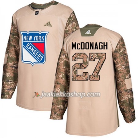 Miehille NHL New York Rangers Pelipaita Ryan McDonagh 27 Adidas 2017-2018 Camo Veterans Day Practice Authentic